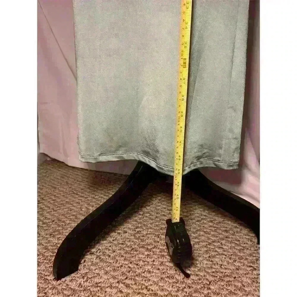 Zara Satin Cowl Neck Slip Dress Sage Green Long Sleeveless Size S - Picture 9 of 12